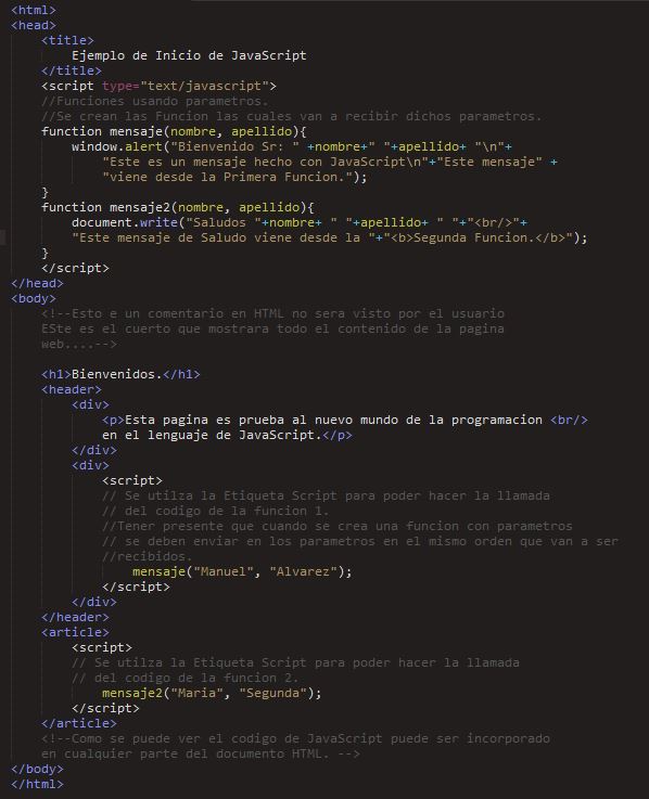 JavaScript: Funciones en JavaScript.
