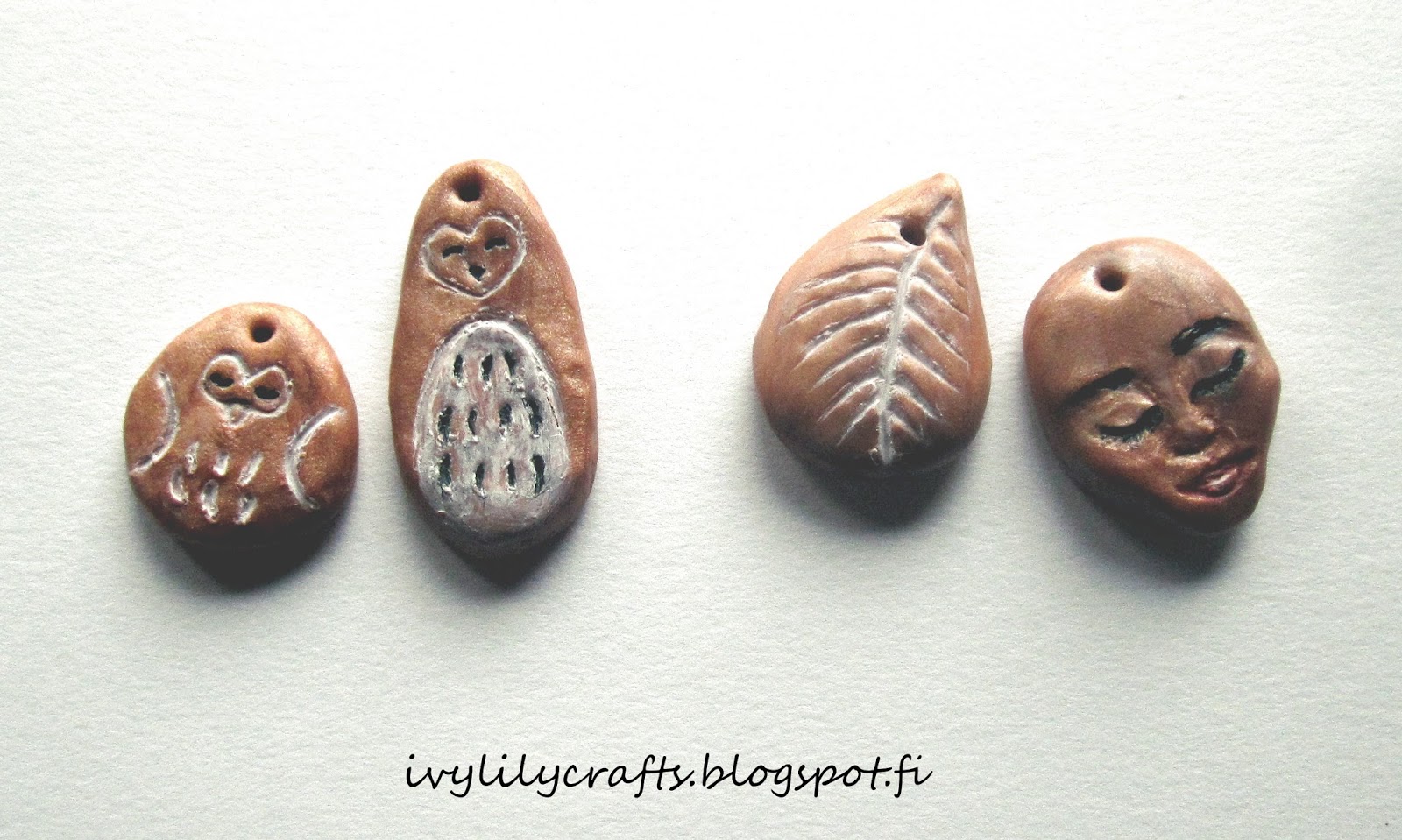 Premo Polymer clay owl pendants