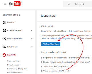 Cara Menampilkan Iklan Adsense di Youtube