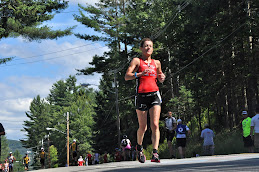 Triathlete in Lake Placid Race