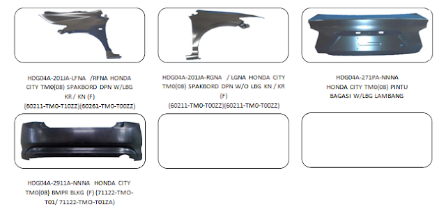 Bodypart Honda City 2008 Bodypart Honda City 2008
