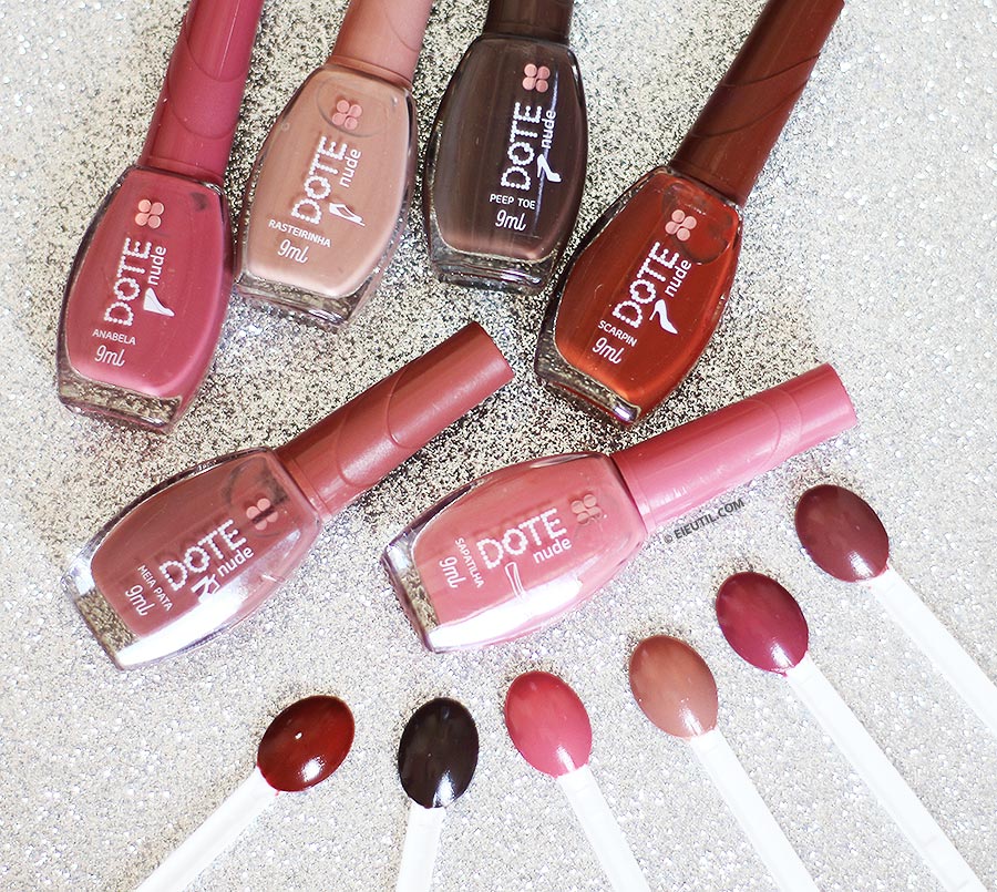 Swatches: Esmaltes 'Nude da Cabeça aos Pés' - Dote