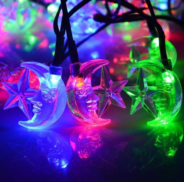 Star and Moon Light for Eid Decoration
