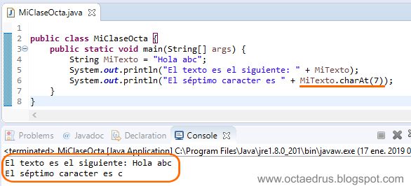 Octaedrus - Capacitaciones y Servicios: Clase String en Java
