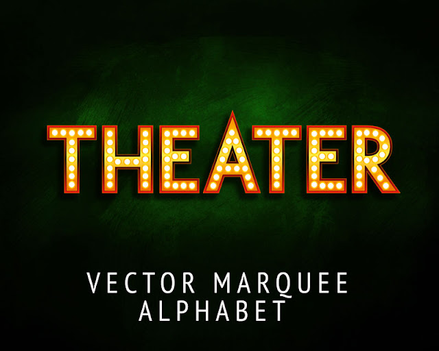 Vector Marquee Alphabet