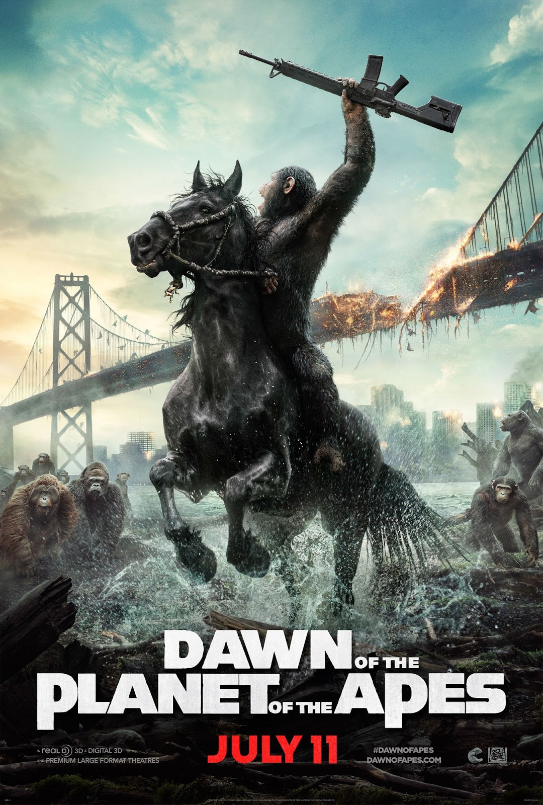 ｃｉａ こちら映画中央情報局です Dawn Of The Planet Of The Apes 猿の惑星 シリーズの第2弾 ドーン オブ ザ プラネット オブ ジ エイプス が トランスフォーマー4 をおちょくった新しいポスターをリリース 映画諜報部員のレアな映画情報 映画