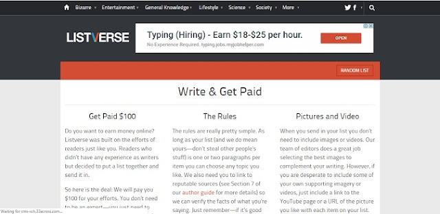 Make Money Online With Listverse