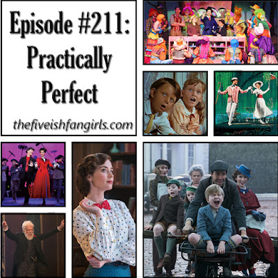 photo collage for episode 211 with images from mary poppins and mary poppins returns
