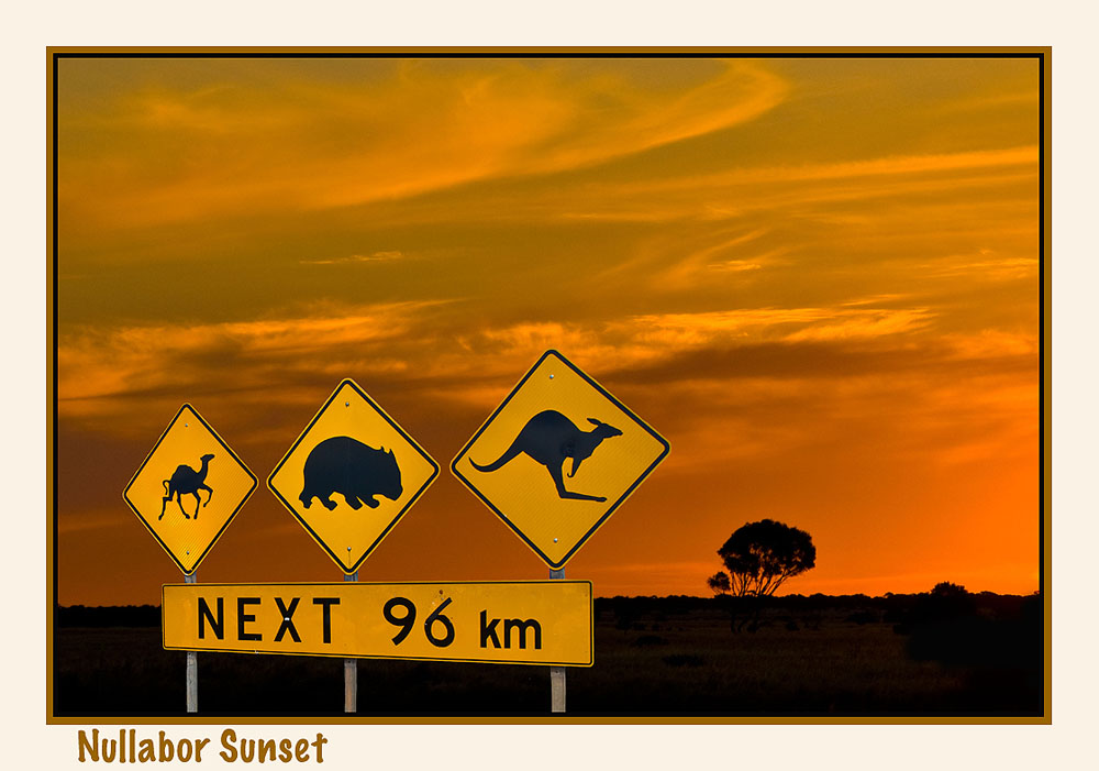 Nullarbor Signposts BigRedBusTouringCo.com: Big Red Crosses The Nullabor