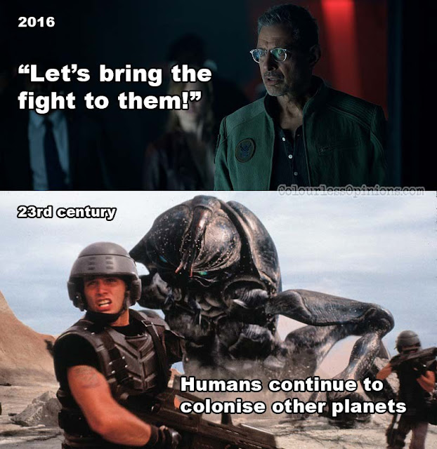 Starship Troopers could've been the 4th or 5th sequel. independence day resurgence meme starship troopers