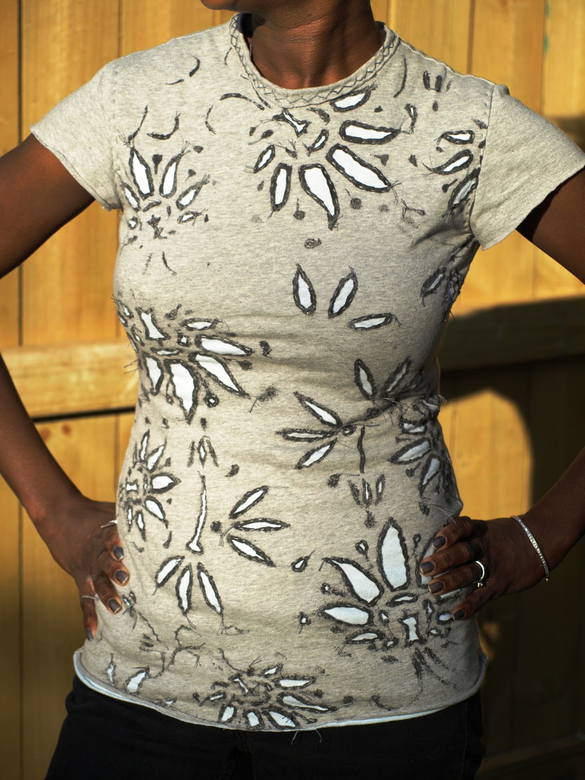 Thanks! I made them! Alabama Chanin Cap Sleeve