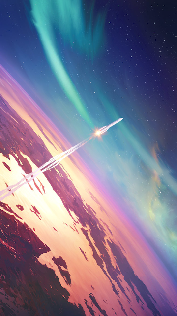 space hd illustration background iphone wallpaper free download