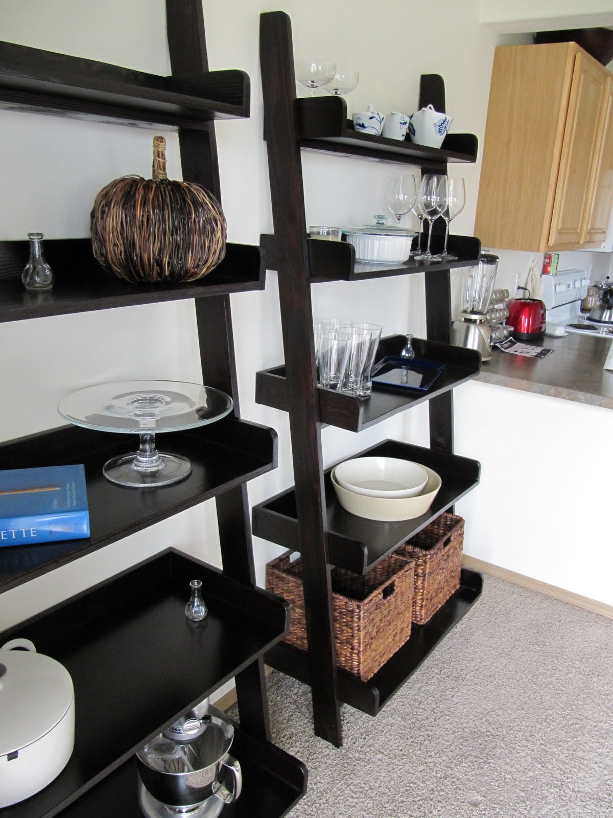 Homemade furniture. Leaning Wall Shelves