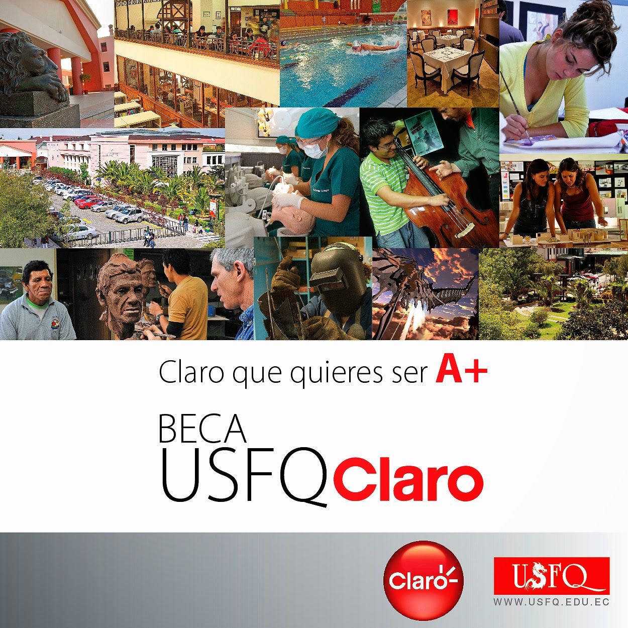 Claro invita a los graduados en Marzo de 2014 (Costa) a participar en el Programa de Becas de la USFQ
