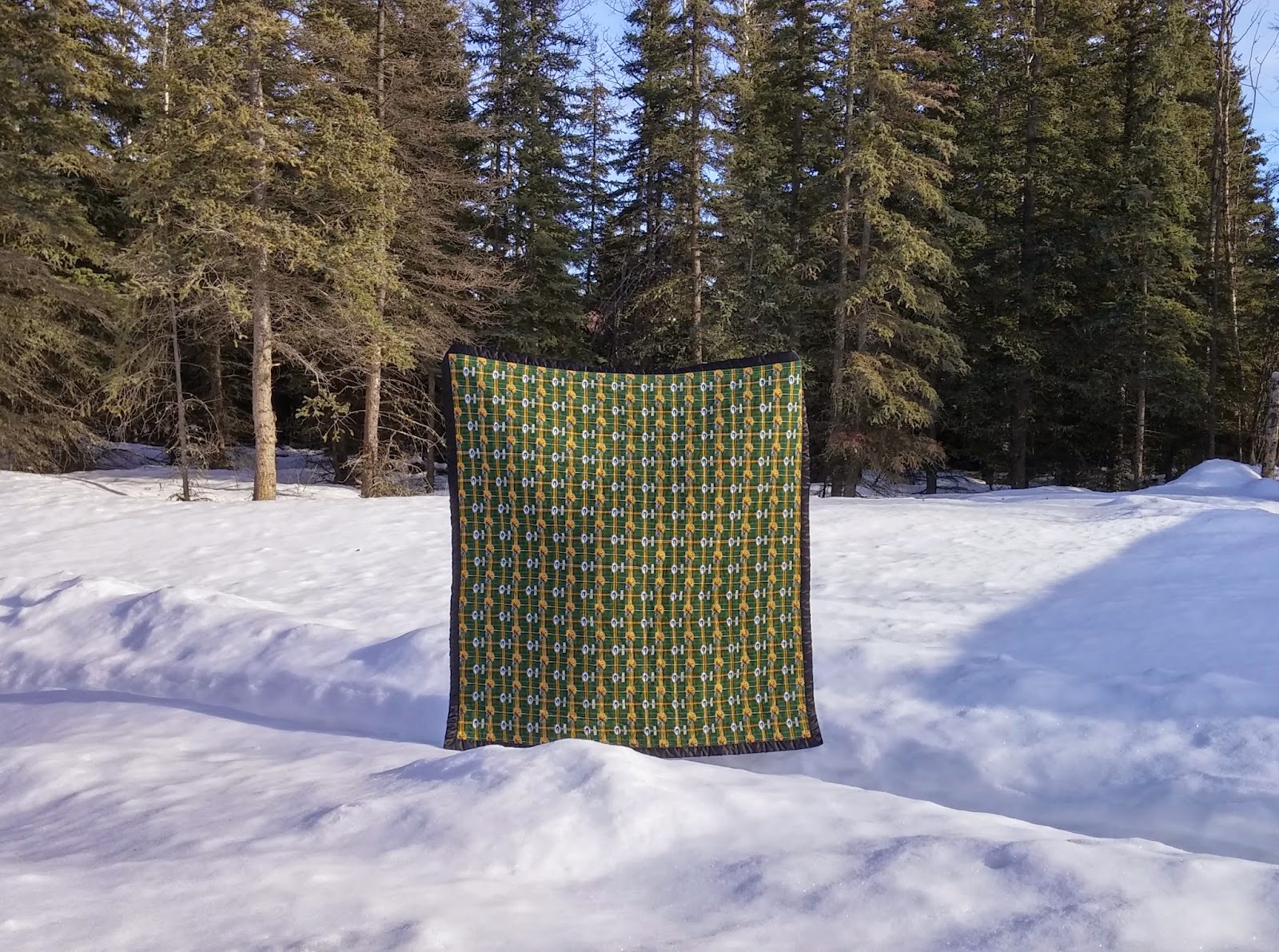 Life in the (907) My first ever quilt Jeff's Packer Blanket