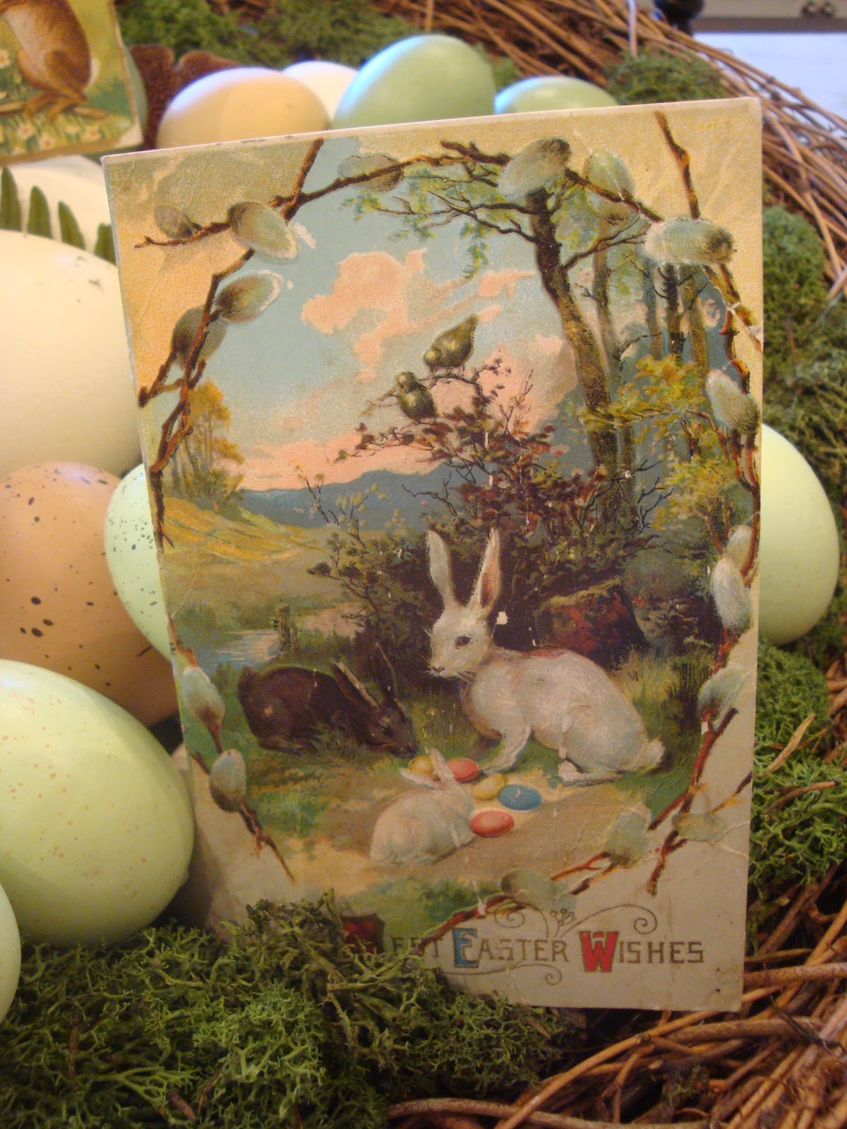 blue cardinal Vintage Easter Collectibles