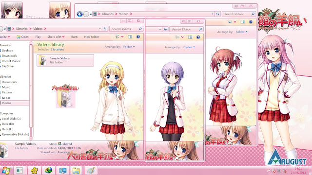 [Theme Win 7] Daitoshokan no Hitsujikai By Liangyaoguang - Kind Movies