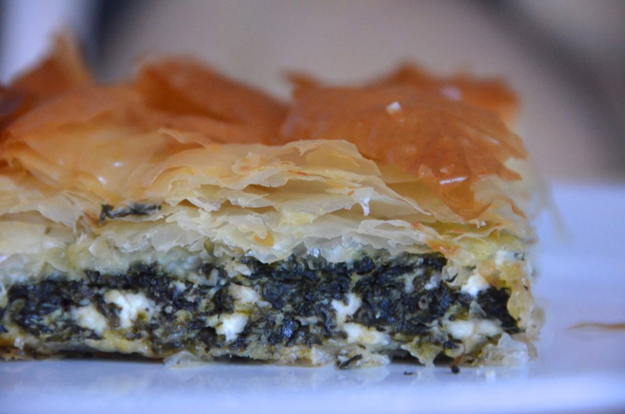 PIZZA FOR BREAKFAST: SPINACH AND FETA FILO PIE