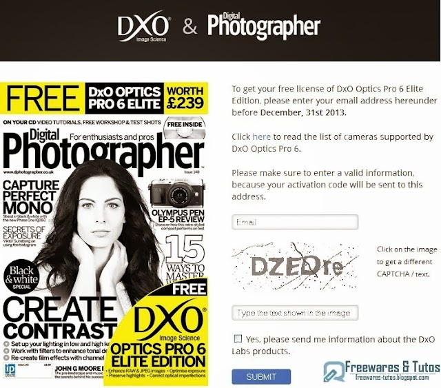 Offre promotionnelle : DxO Optics Pro Elite Edition 6.6 gratuit !