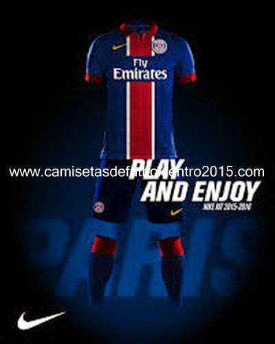 camisetas de futbol: Paris Saint-Germain 15-16 equipación Filtrada