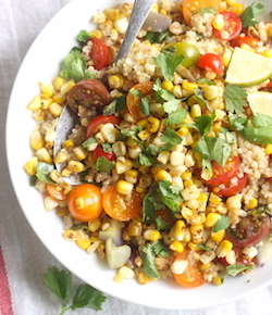 charred corn quinoa salad recipe by seasonwithspice.com