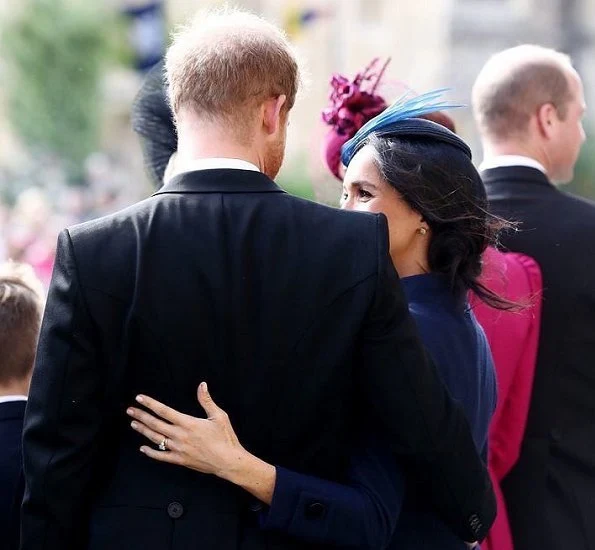 Queen Elizabeth, Kate Middleton, Meghan Markle, Princess Charlotte, Prince George at wedding. Savannah Philips, and Autumn. wedding tiara