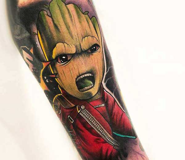 tatuagens do Groot tatuagens do Groot