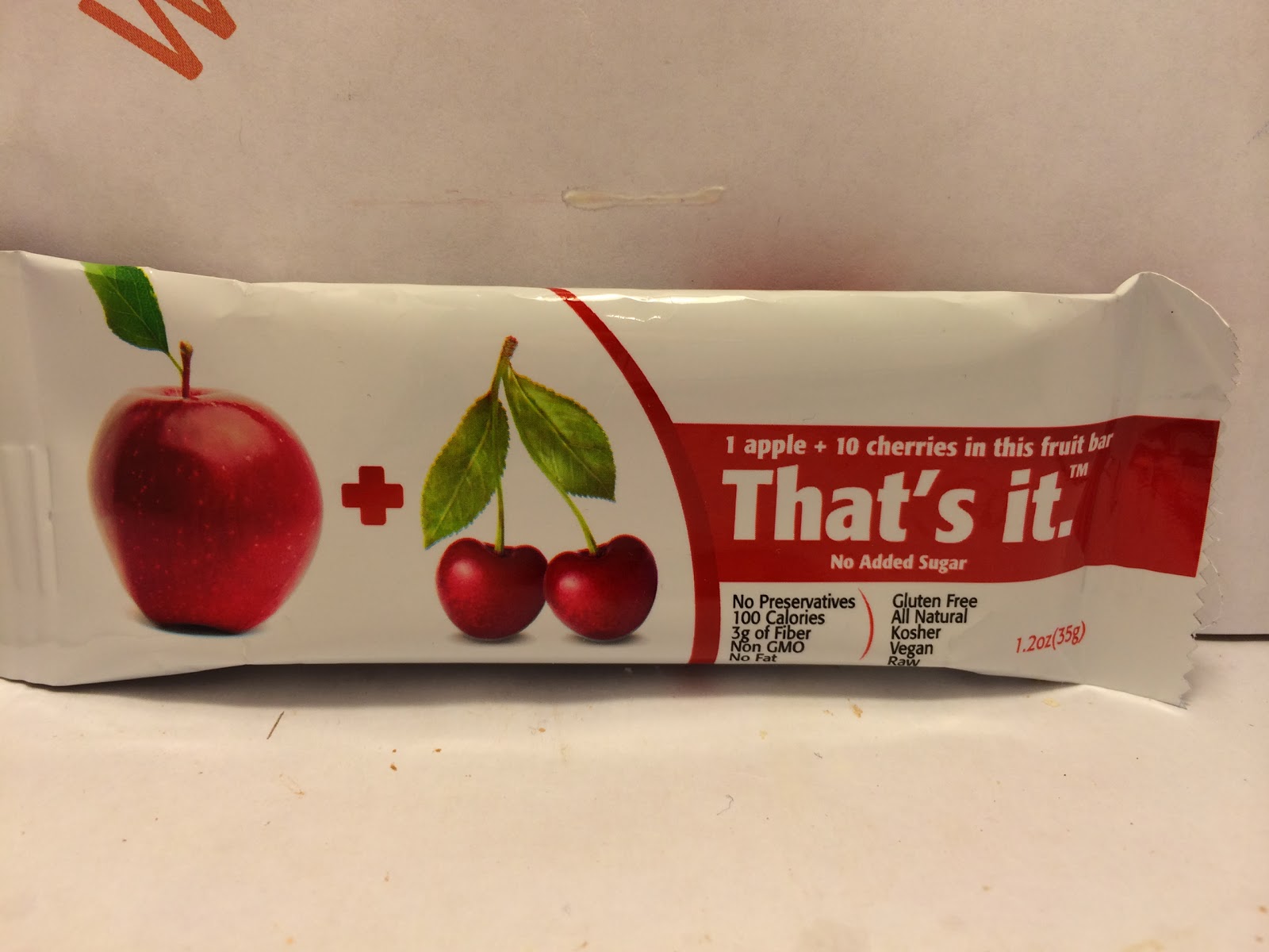 Crazy Food Dude Review That's it. Apples + Cherries Fruit Bar