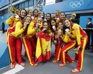medalla de plata Selección española de Waterpolo femenino Juegos Olímpicos Londres 2012