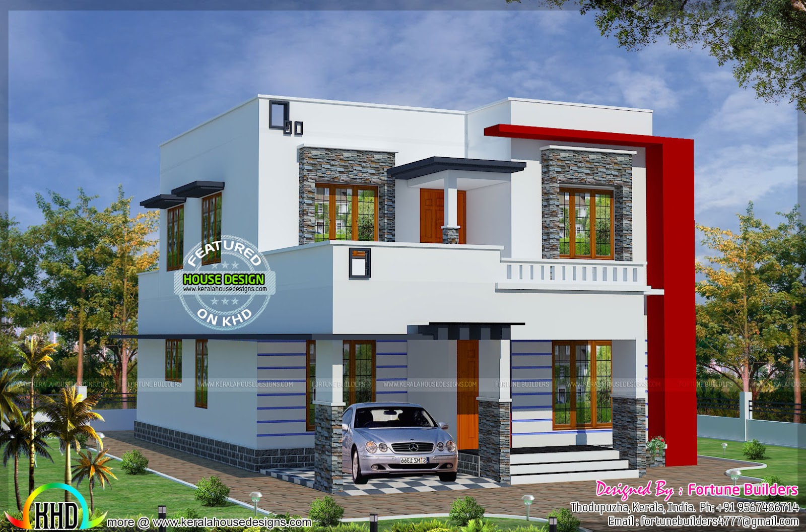 1690 Sq Ft Low Budget Modern Home Kerala Home Design