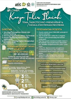 Lomba Karya Tulis Ilmiah SMA Sederajat ATIC 2018 UGM lomba