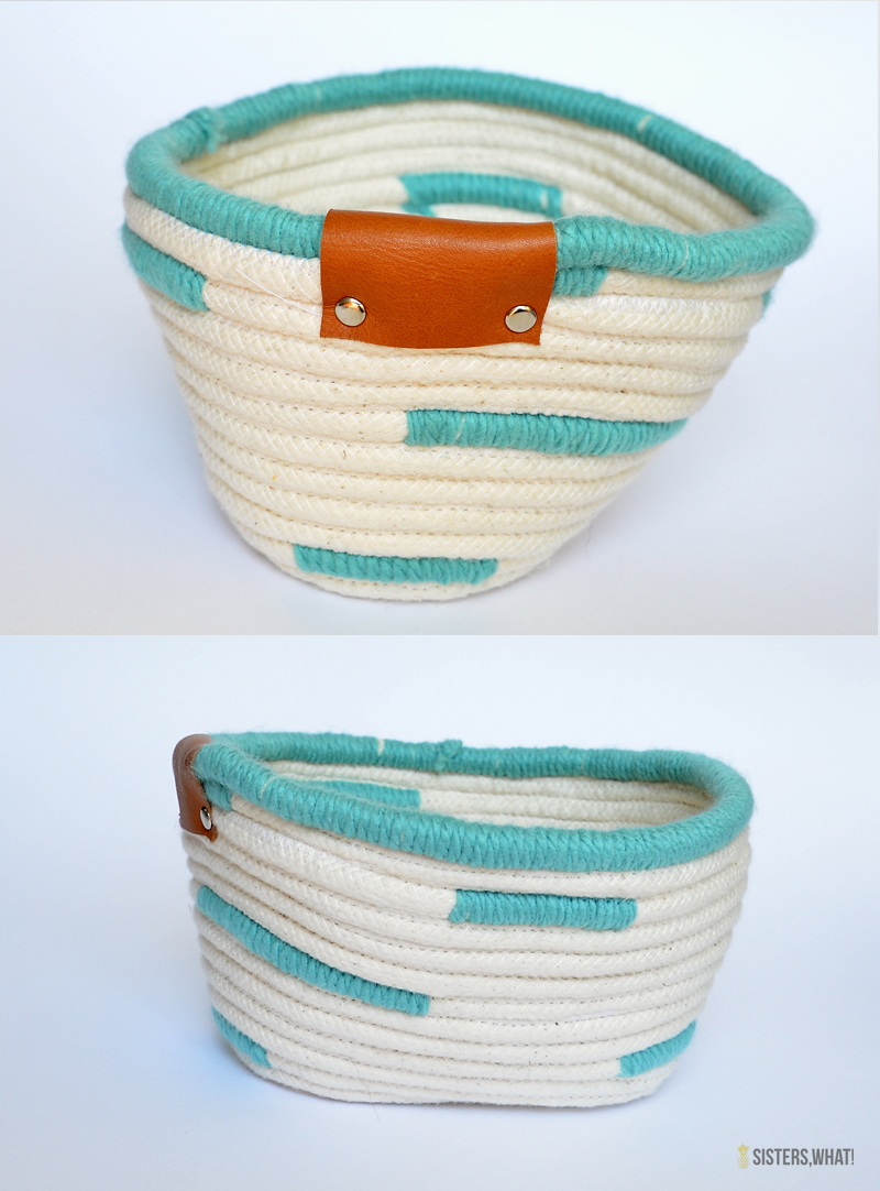 DIY Yarn Wrapped Rope Basket Sewing Tutorial Sisters, What!