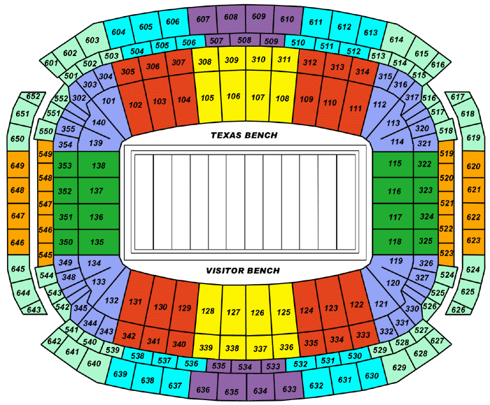 reliant stadium seating chart