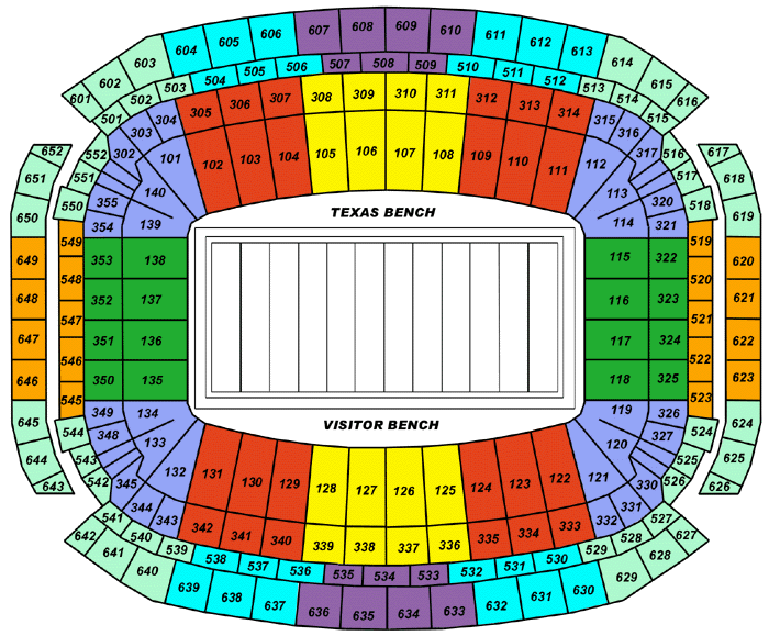 Reliant Stadium Seating Chart With Rows