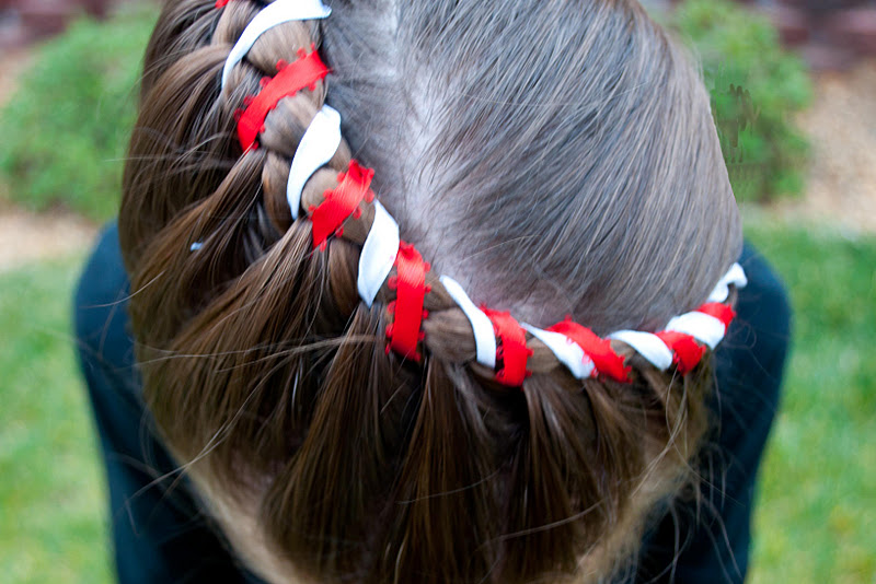Holiday Hairstyles Candy Cane hair clip
