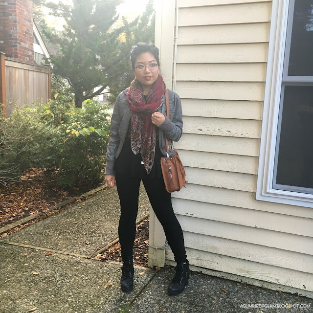 OOTD Red Leopard Print Scarf Outfit Gamiss Review - Andrea Tiffany A Glimpse of Glam