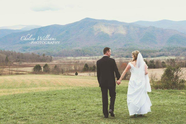 Picture-Perfect Spring Rustic Chic Wedding Wedding couple, mountains, cades cove, tennesse, destination wedding