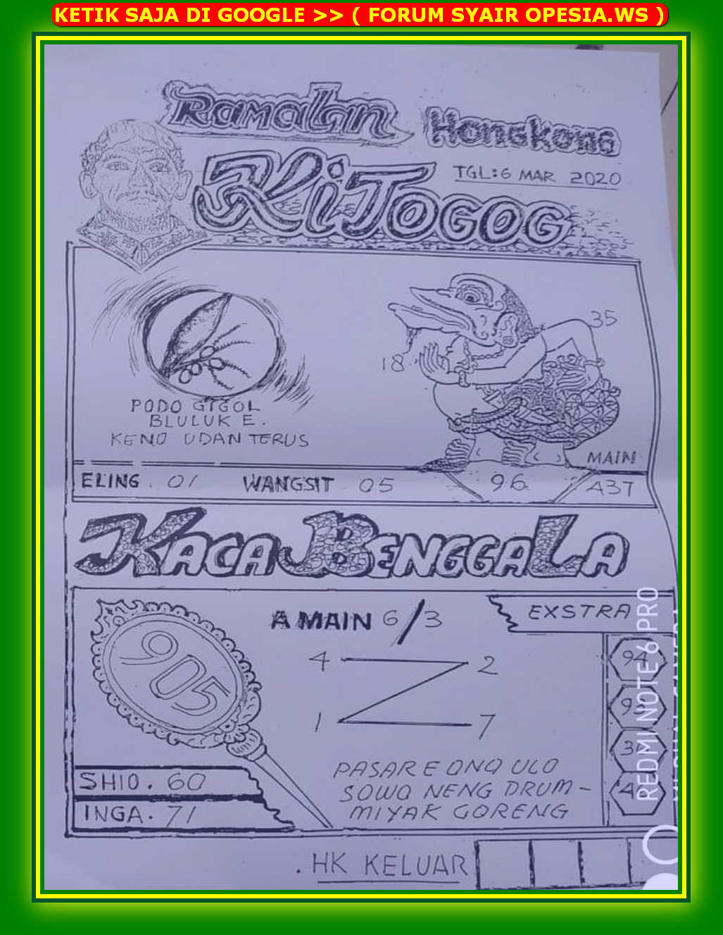 Forum Syair Hk Jumat Malam Ini 18 Januari 2019 Opesia Official