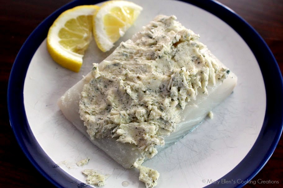 Mary Ellen's Cooking Creations Grilled Halibut with LemonHerb Butter
