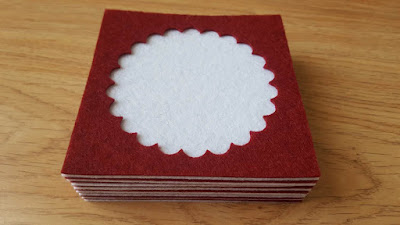 Handmade felt coasters + free printable gift tags Handmade felt coasters + free printable gift tags