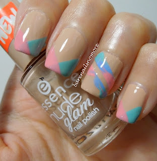 Essence Toffee to go with colored tips and DIY nail decal