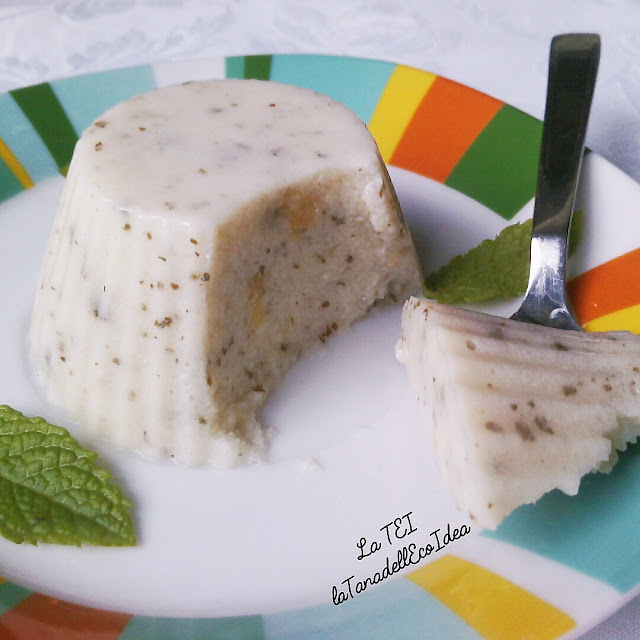 budino vegano alla mela e menta