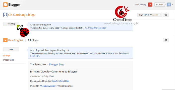 Cara Buat Blog