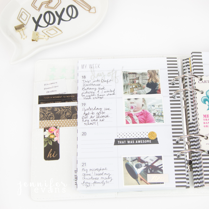 Heidi Swapp January Memory Planner Pages by Jennifer Evans 