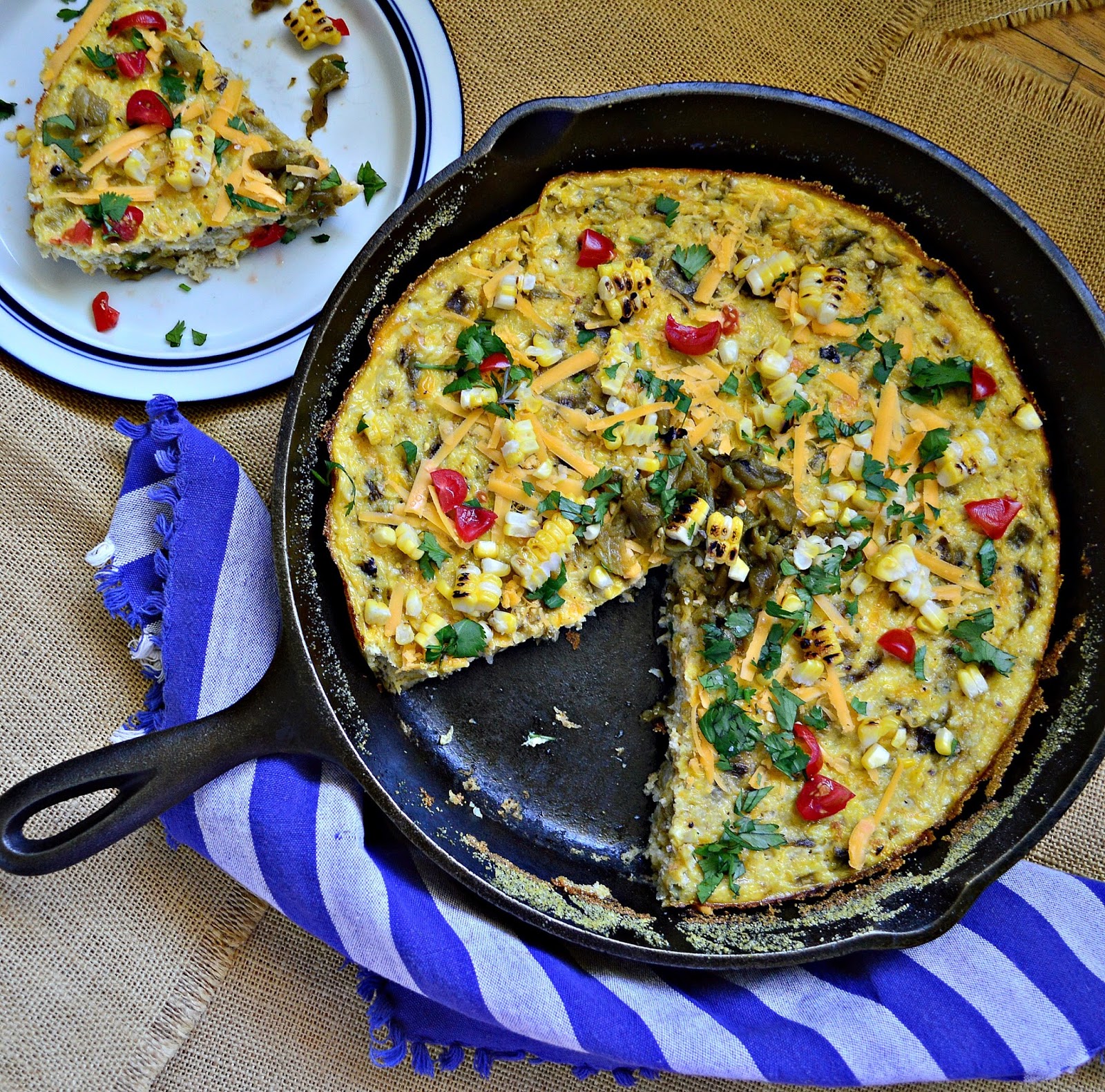 Corn and Grits Green Chile Pudding
