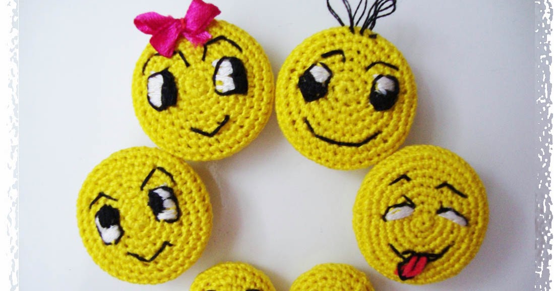 Брелки смайлики крючком схемы и описание