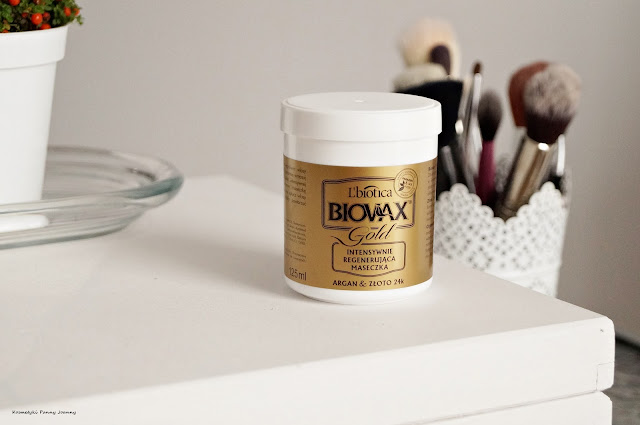 Intensywnie regenerująca maska do włosów L'biotica, Biovax Glamour Gold 