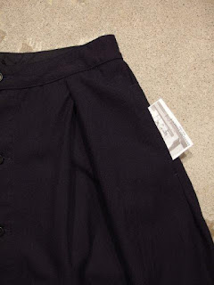 FWK by Engineered Garments "Tuck Skirt in Dk.Navy Uniform Serge"