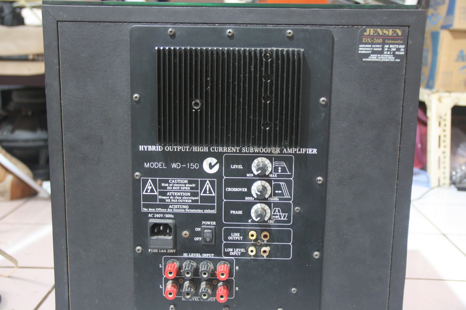 audio2nd Jensen DX260 Subwoofer Active ( 2 x 8Inc)